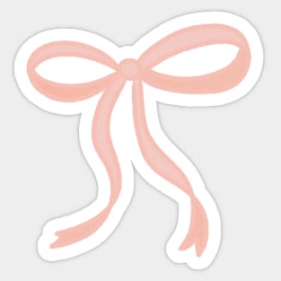 Cute Coquette pale pink ribbon bows repeating pattern seamless girly aesthetic this is me if you even care Sticker